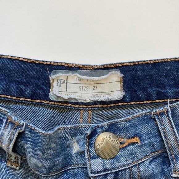 Free People Embroidered Jean Shorts | Size 27 - Picture 4 of 7